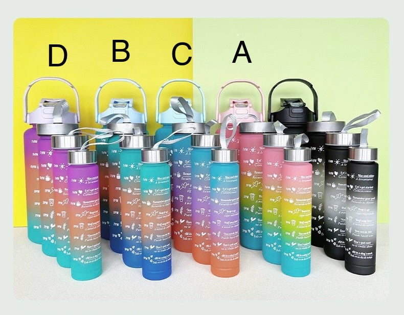 Motivational water bottles 4 set