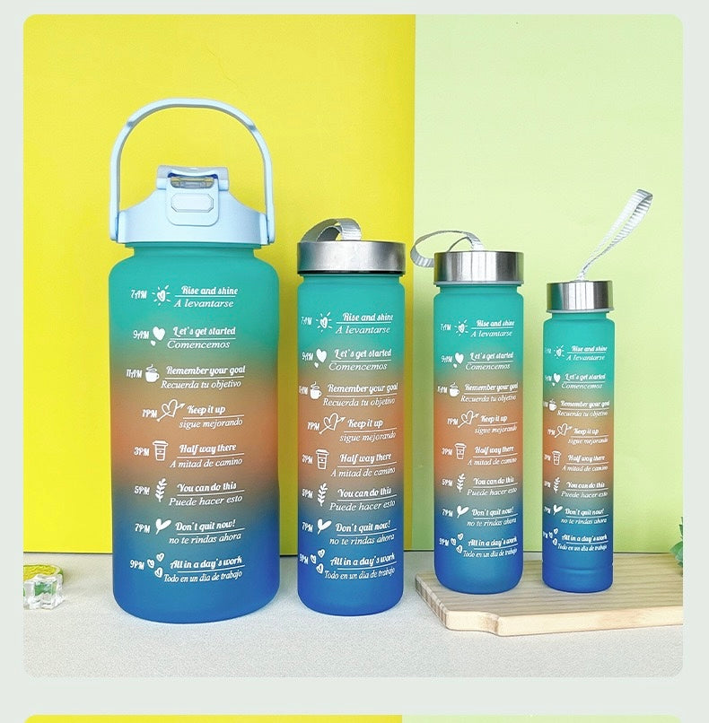 Motivational water bottles 4 set