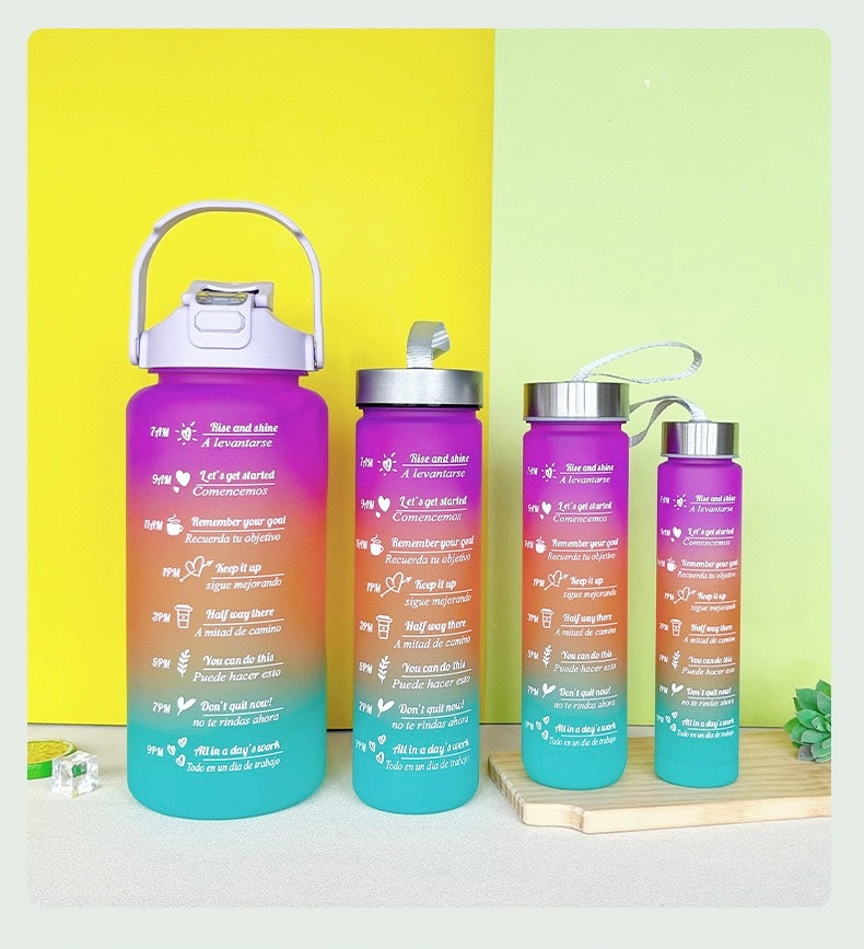 Motivational water bottles 4 set