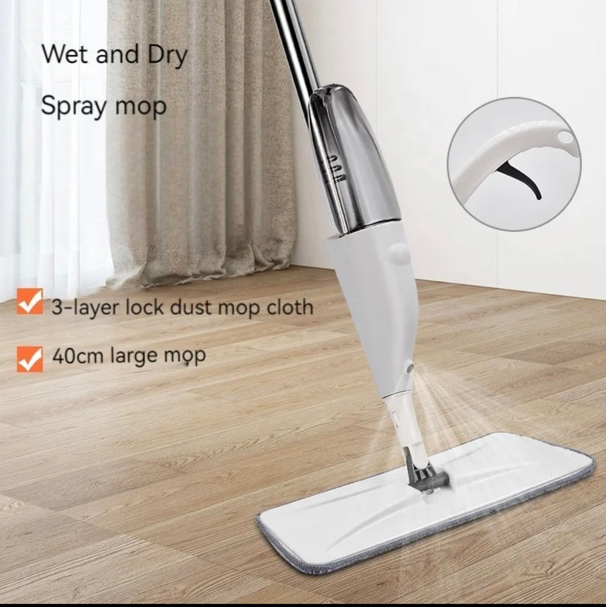 Water spray mop