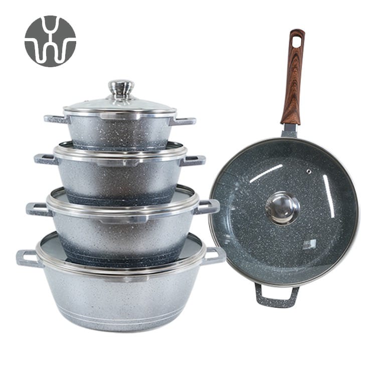 Die cast Granite cookware set