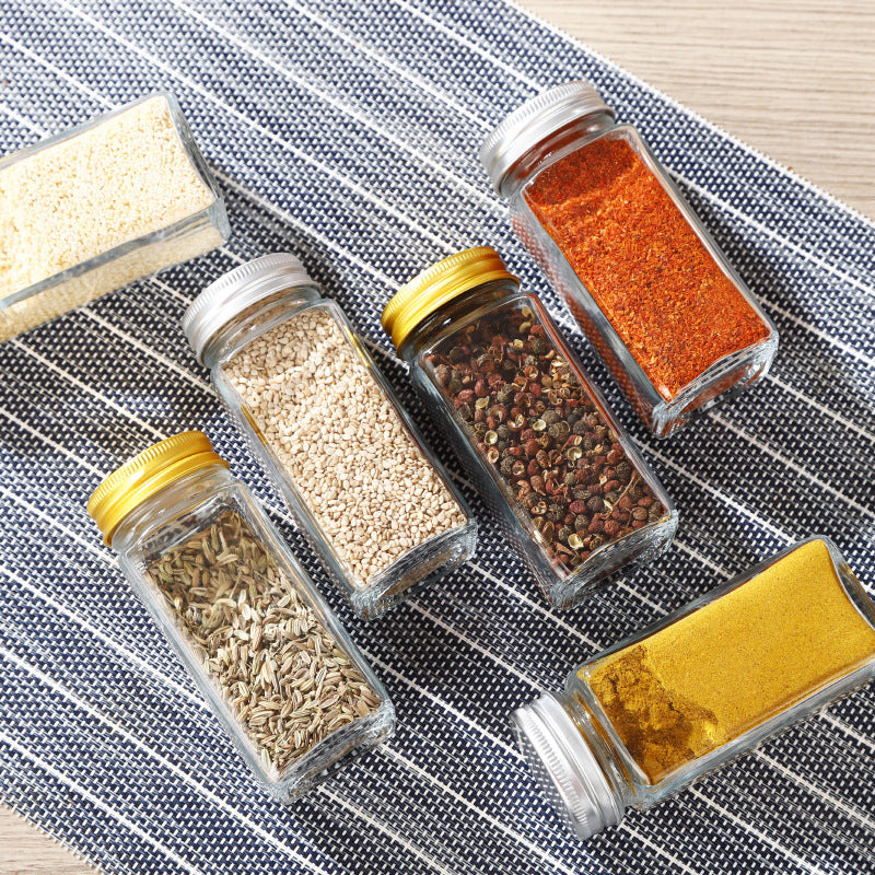 12pc set seasoning jars gold lid